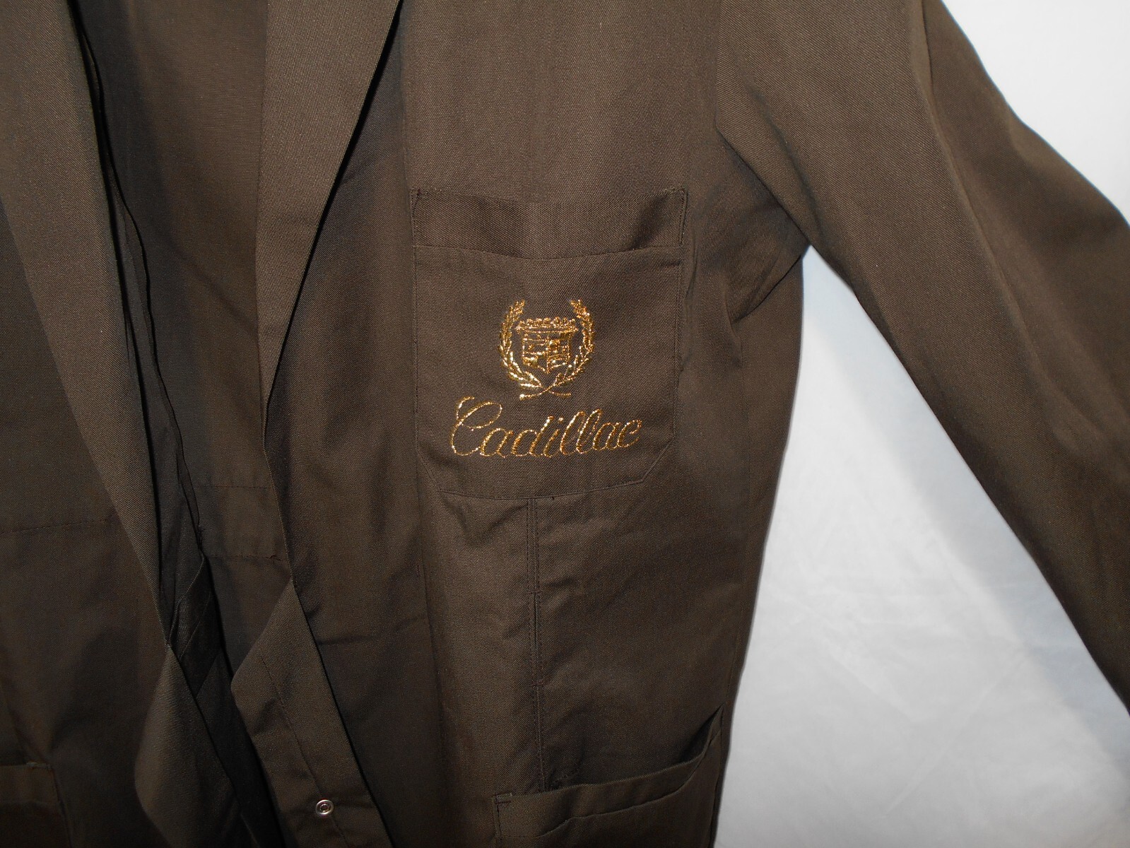 Vintage European Cadillac dealer Service Manager Lab coat uniform 1980's large