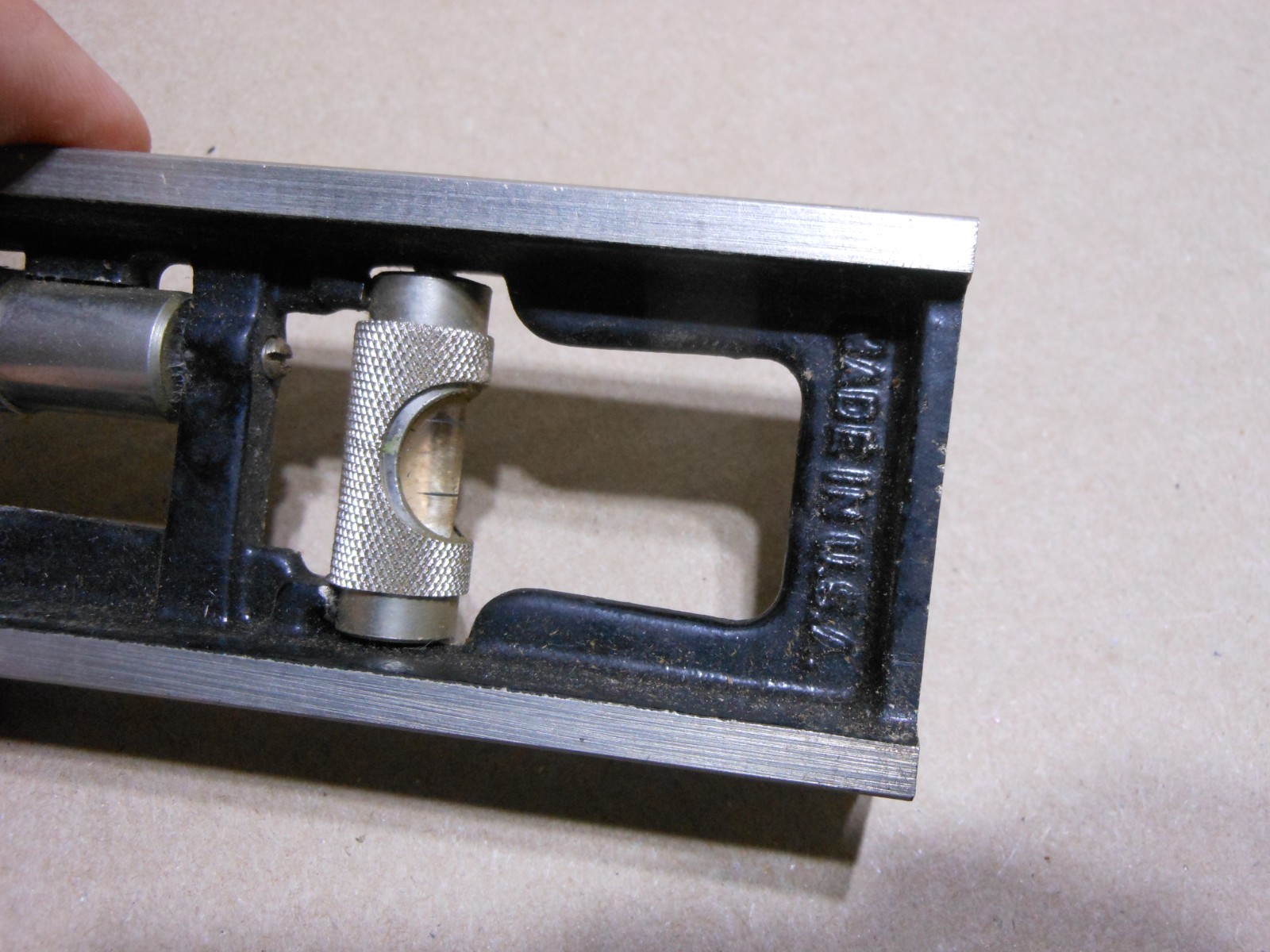 Vintage Stanley 36G 9" Cast Iron Level 3 Vial