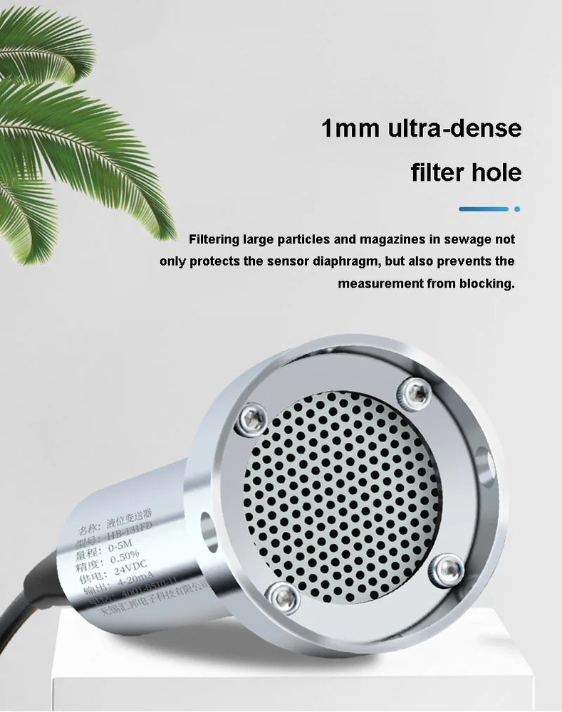 Liquid Level Transmitter Anti-Blocking Sewage Static Pressure Pool Sensor Type
