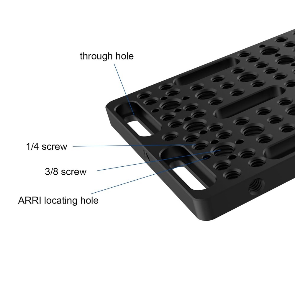 Multi-Function Camera Cheese Plate with 1/4 3/8 Threads Switching Plate