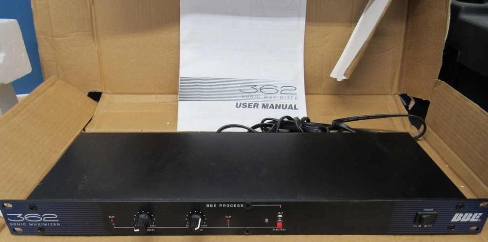 BBE 362 Sonic Maximizer Rack Mount Professional Sound Processor NEW OPEN BOX