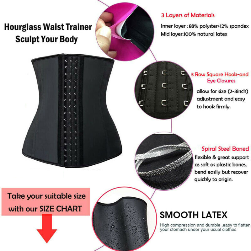 Fajas Reductoras Colombianas 100% Latex Waist Trainer Cincher Body Shaper Corset