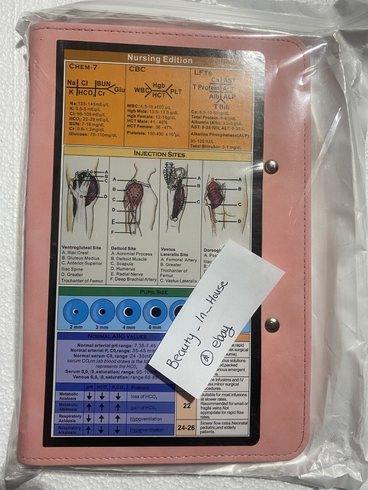 Nursing Edition Clipboard Folding Pocket Reference Clipboard 