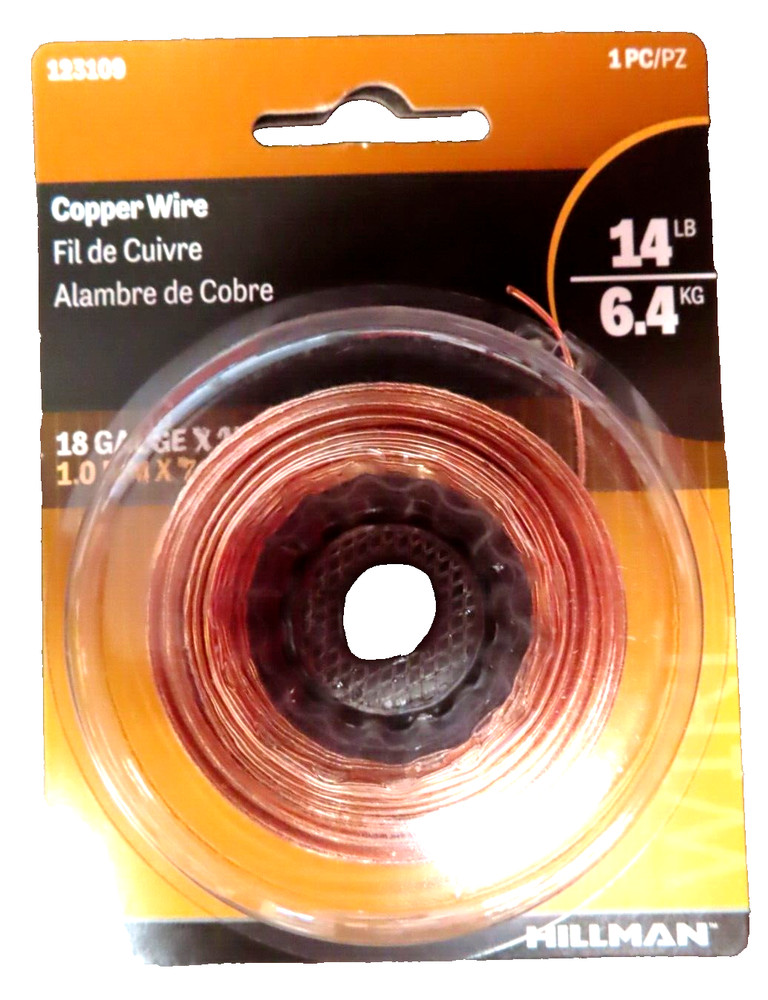 Copper Wire  18 Gauge 25 Ft. Roll  # 123109  NEW spool