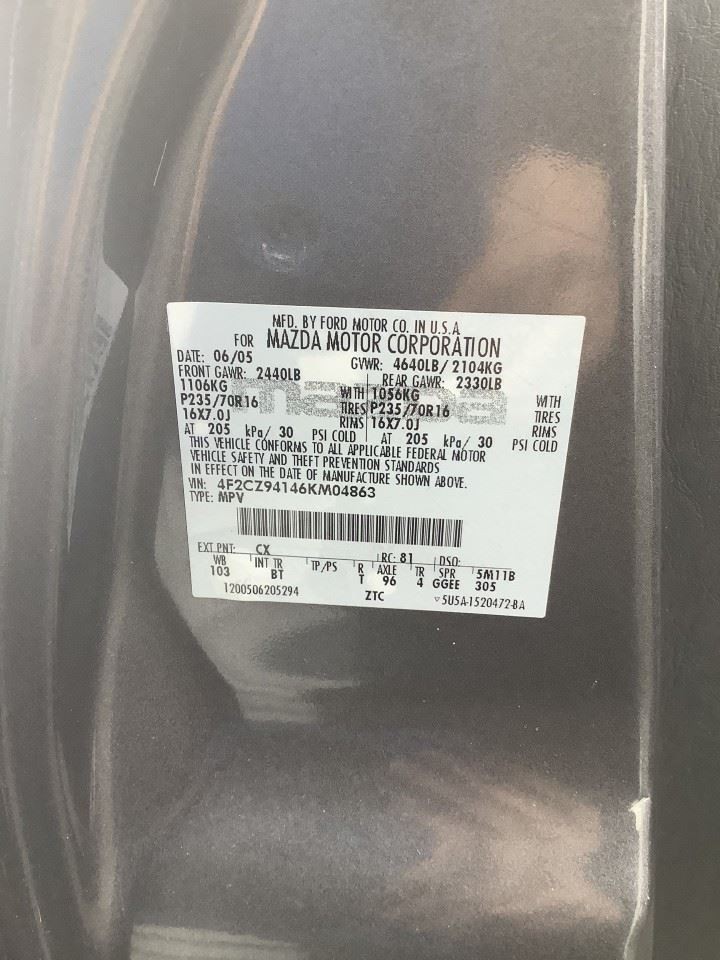 TRIBUTE 2006 Transmission Shift OEM