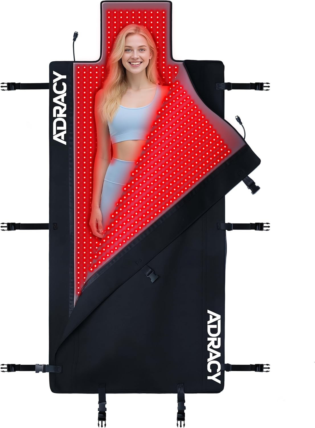 2025 Adracy 2570 LEDs TPU Red Light, Full Body Therapy Mat 73" x 33"