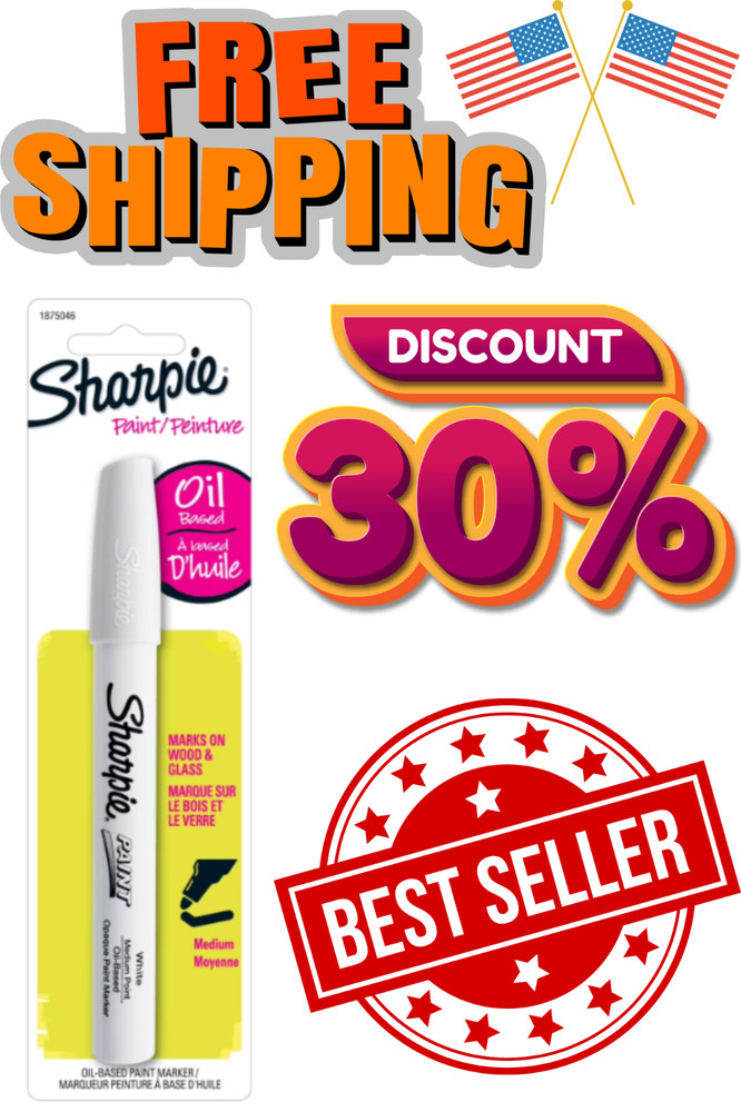 Sharpie Oil-Based Medium Point White Paint Marker, 1 Each