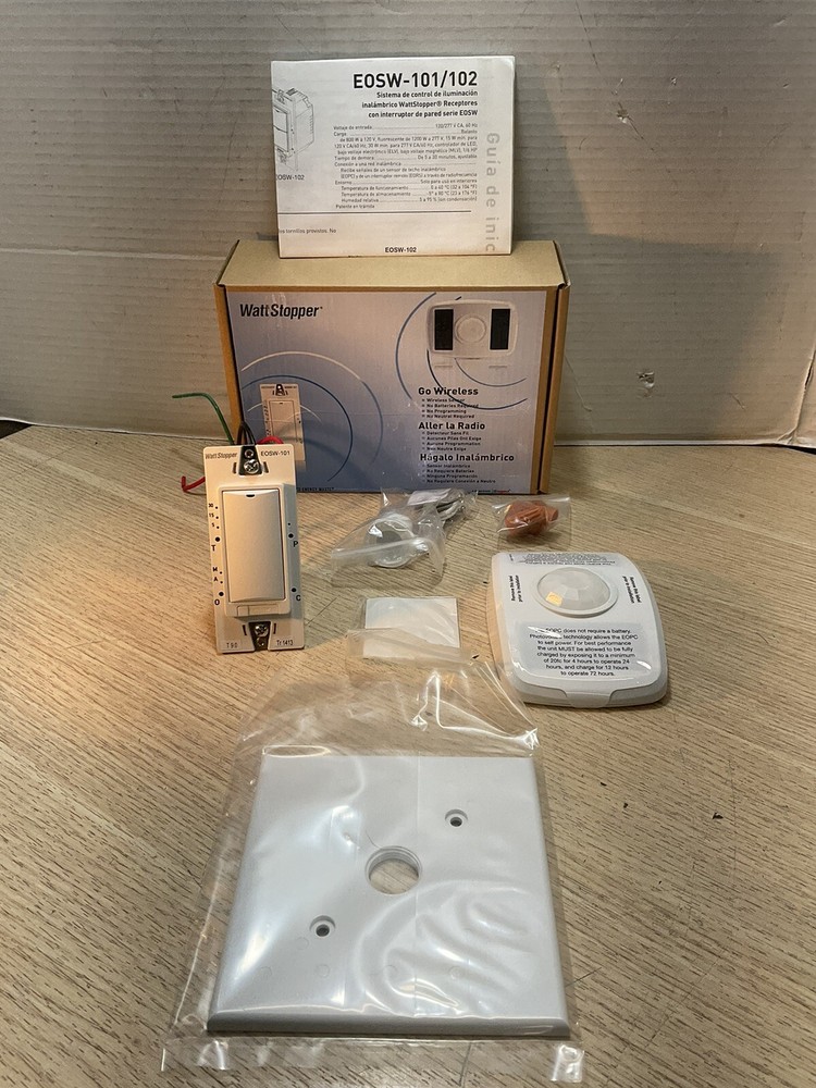 Wattstopper EOKT-101-W Wireless RF Occupancy Sensor Kit White RF switch/GAR160