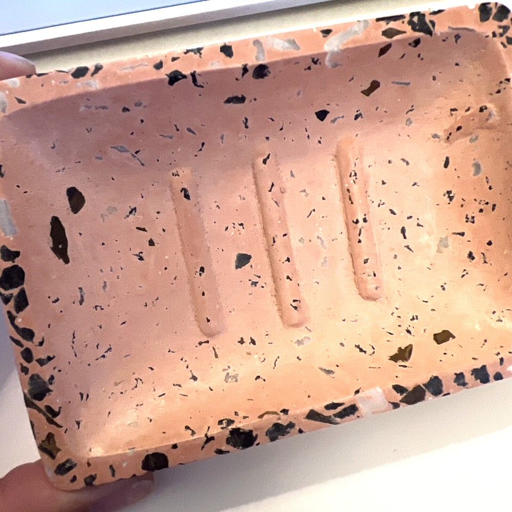 New Pink Terra 4.75” Soap Dish Heavy