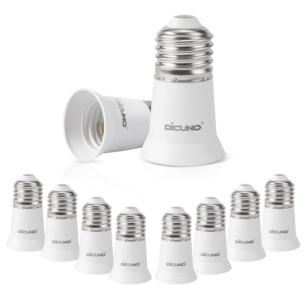 E26 3CM/1.2 Inch Socket Extender, E26 Lamp Bulb Socket Extension, Lamp Holder Ad