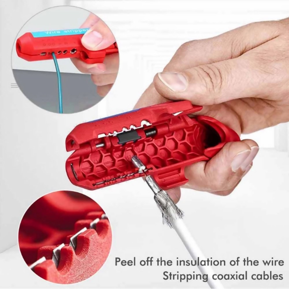Electrical Wire Stripper Portable for Sheath Removal on Coax Data Round Cables
