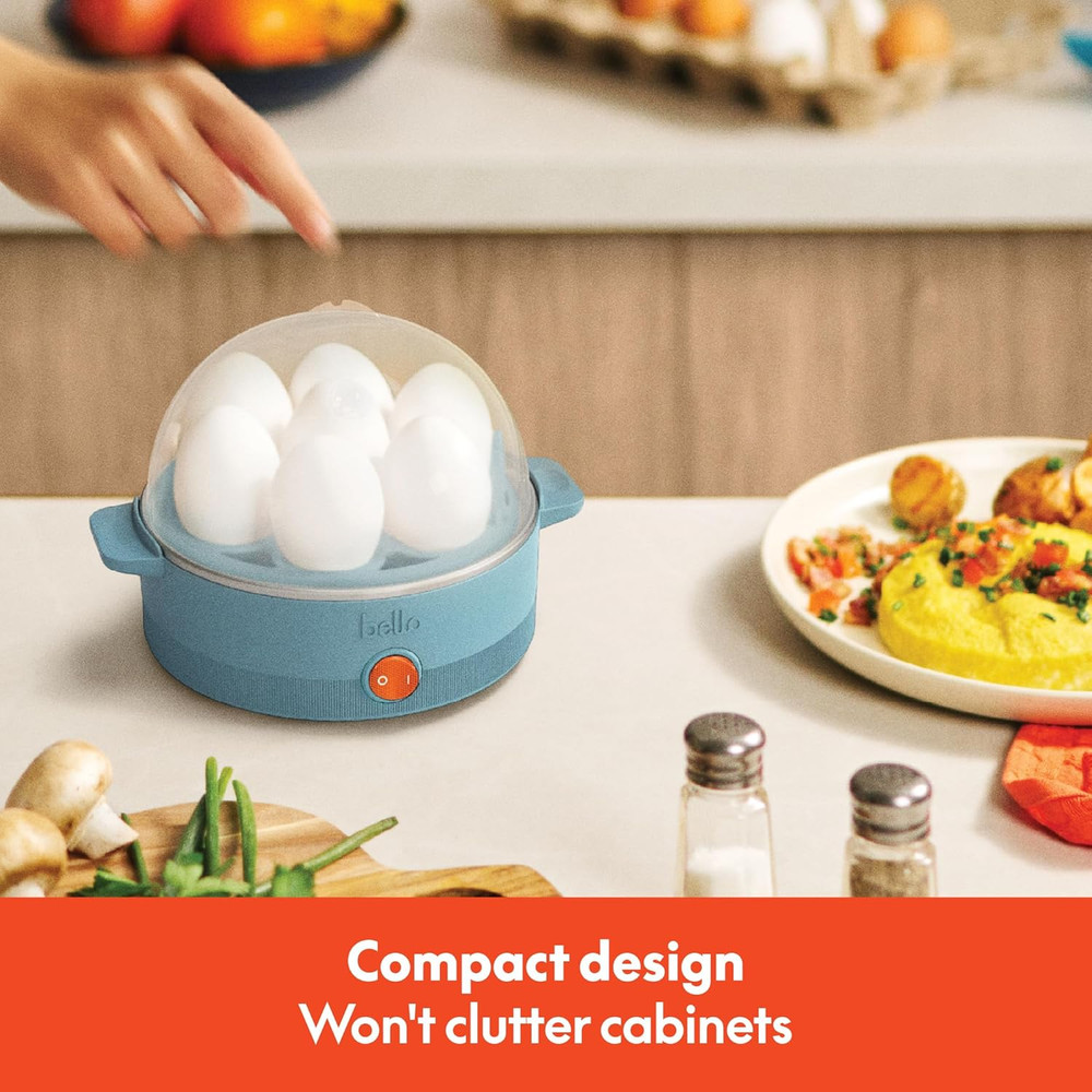 Electric Egg Cooker, 7 Eggs Capacity Tray, Single Stack, for Poached, Scrambled,