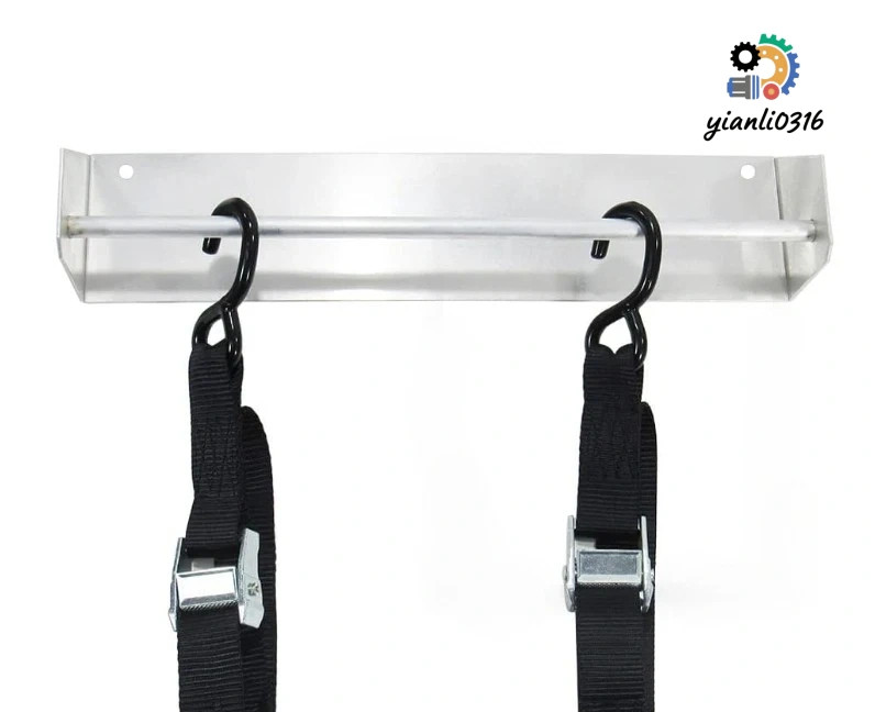 Aluminum Tie Down Hanger Holder Rack for Trailer Garage Storage Organizer Silver