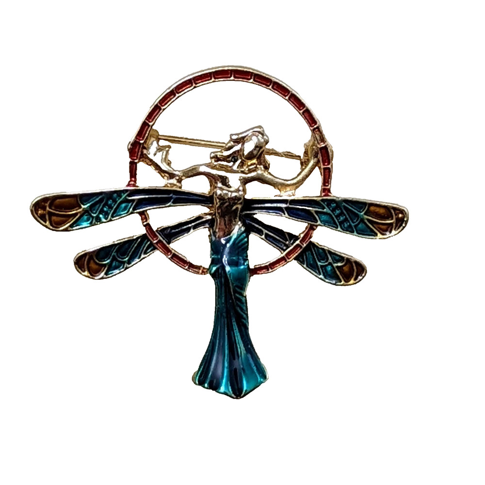 Art Deco Blue Fairy Brooch