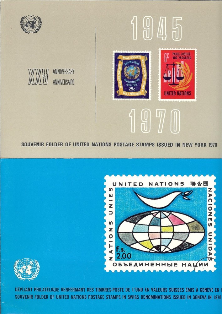 1970 Annual Collection Year Sets  - New York & Geneva MNH