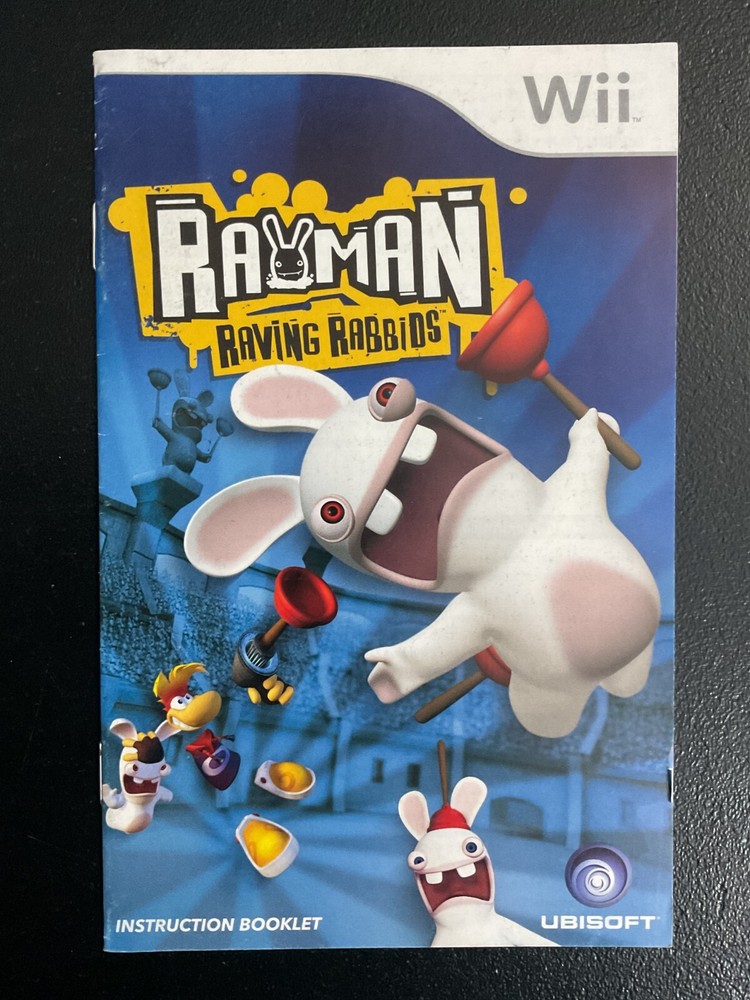 Rayman Ravings Rabbids 1 Nintendo Wii Instruction Manual Only