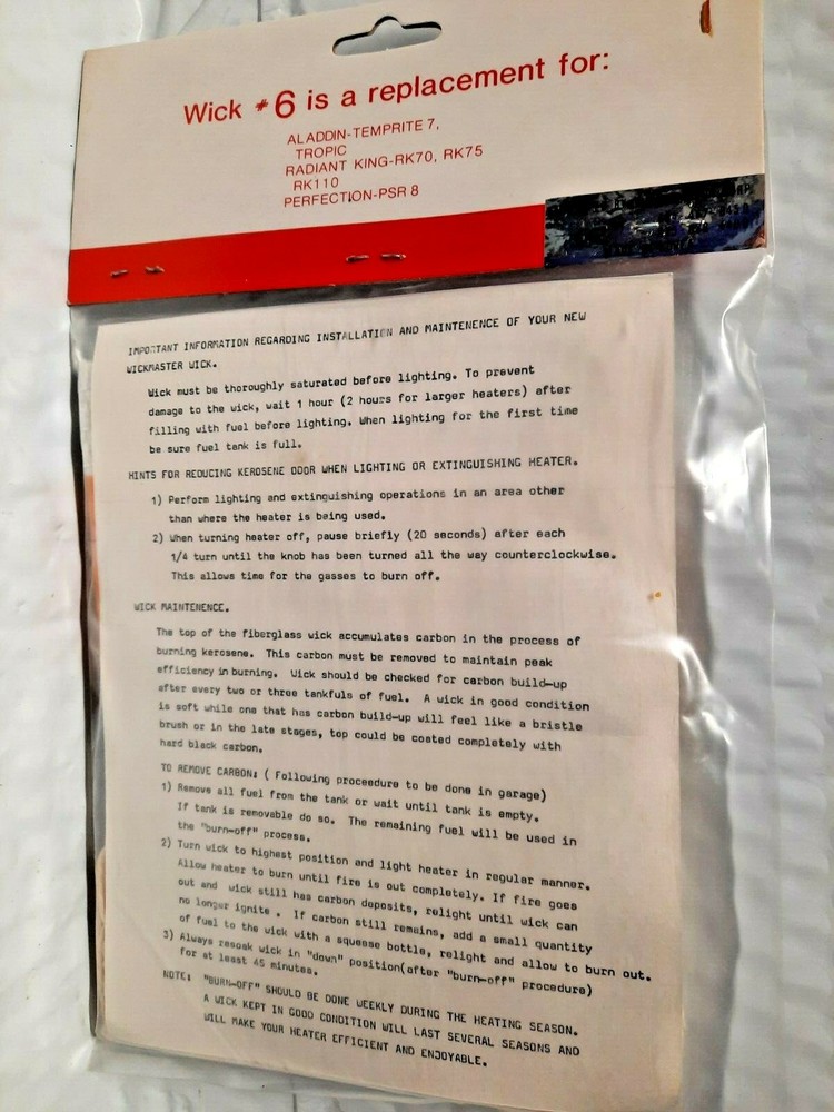 Wick Master #6 Brand New