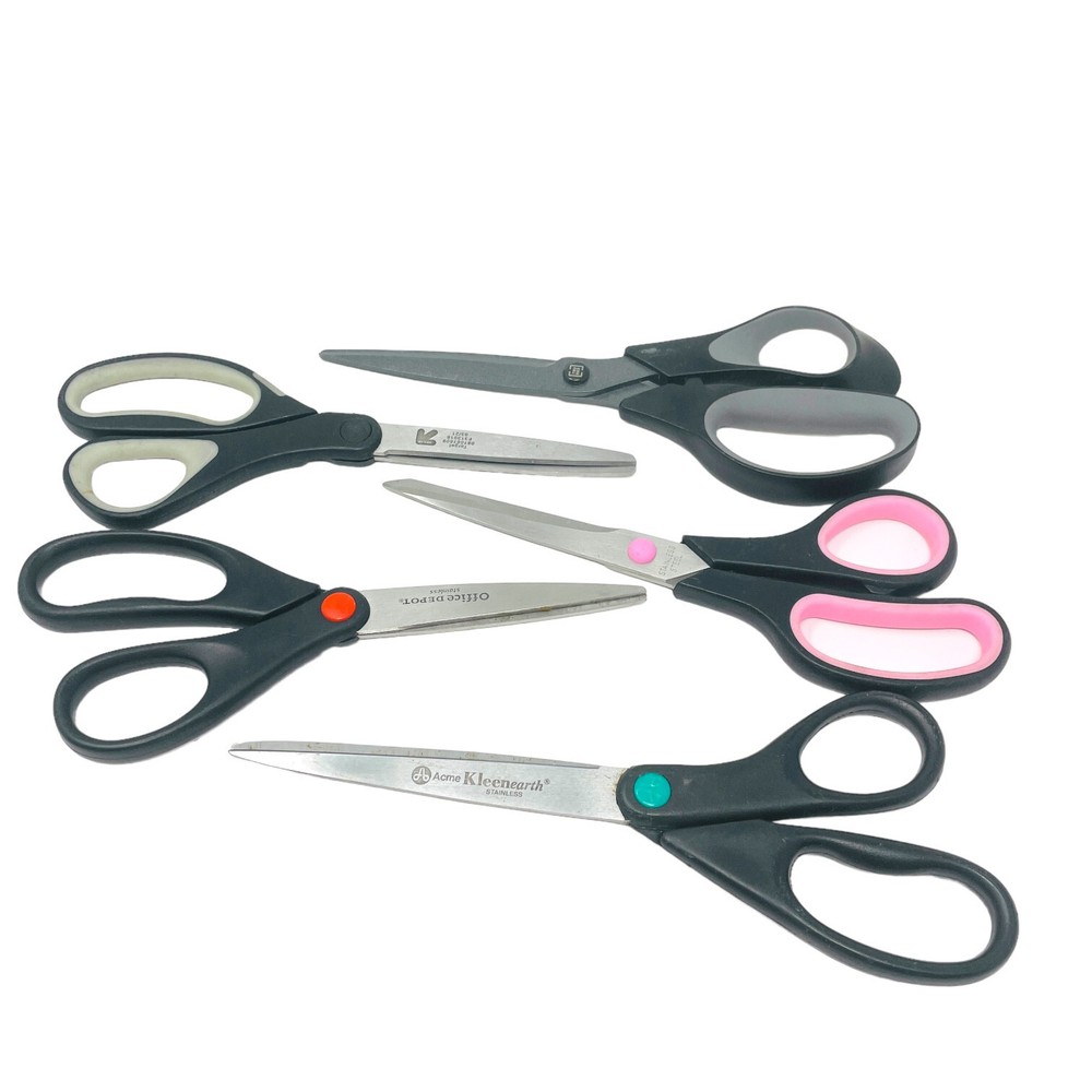 5 Pcs Acme Kleenearth, Target & Assorted Multipurpose Scissors, Stainless Shears