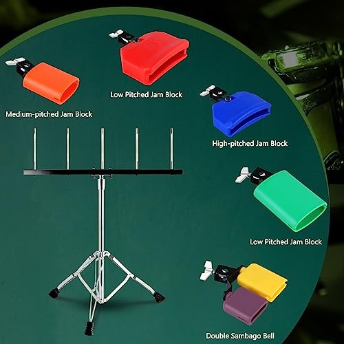 Jam Block Jam Block Percussion Stand Triangular Double Brace Set Multi-Colored