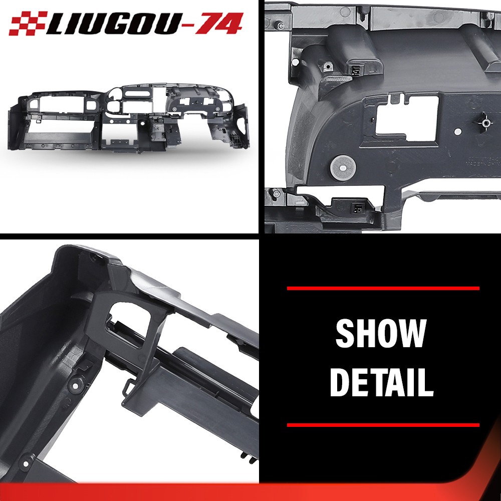 Fit For 1998-2001 Dodge Ram Dash Dashboard Core Structure Frame Single Aux Gray