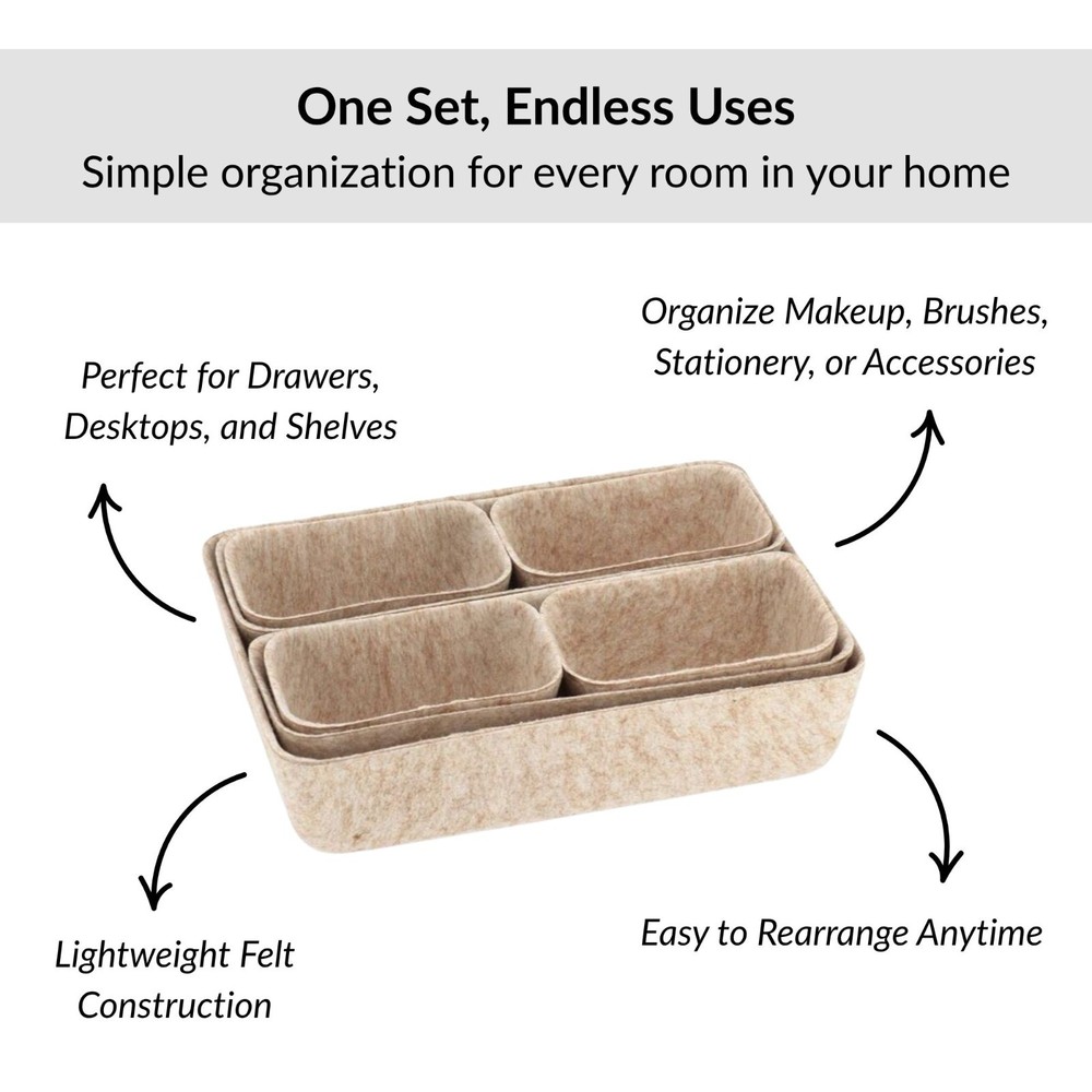 7-Piece Drawer Organizer Set