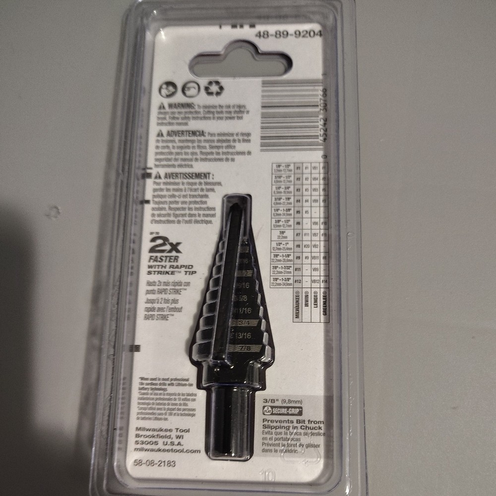 Milwaukee 48-89-9204 Step Drill Bit