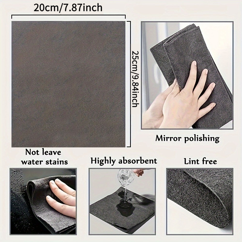 Multi-Purpose 5pcs Cleaning Towels Soft Non-Scratch Quick-Drying for Car Kitchen