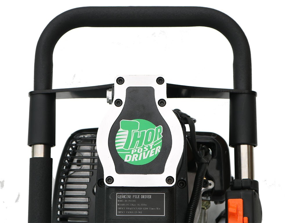 T-Post Driver 2-Stroke Gas Powered Fence Piling Pounder Metal Stakes 2.5" Head