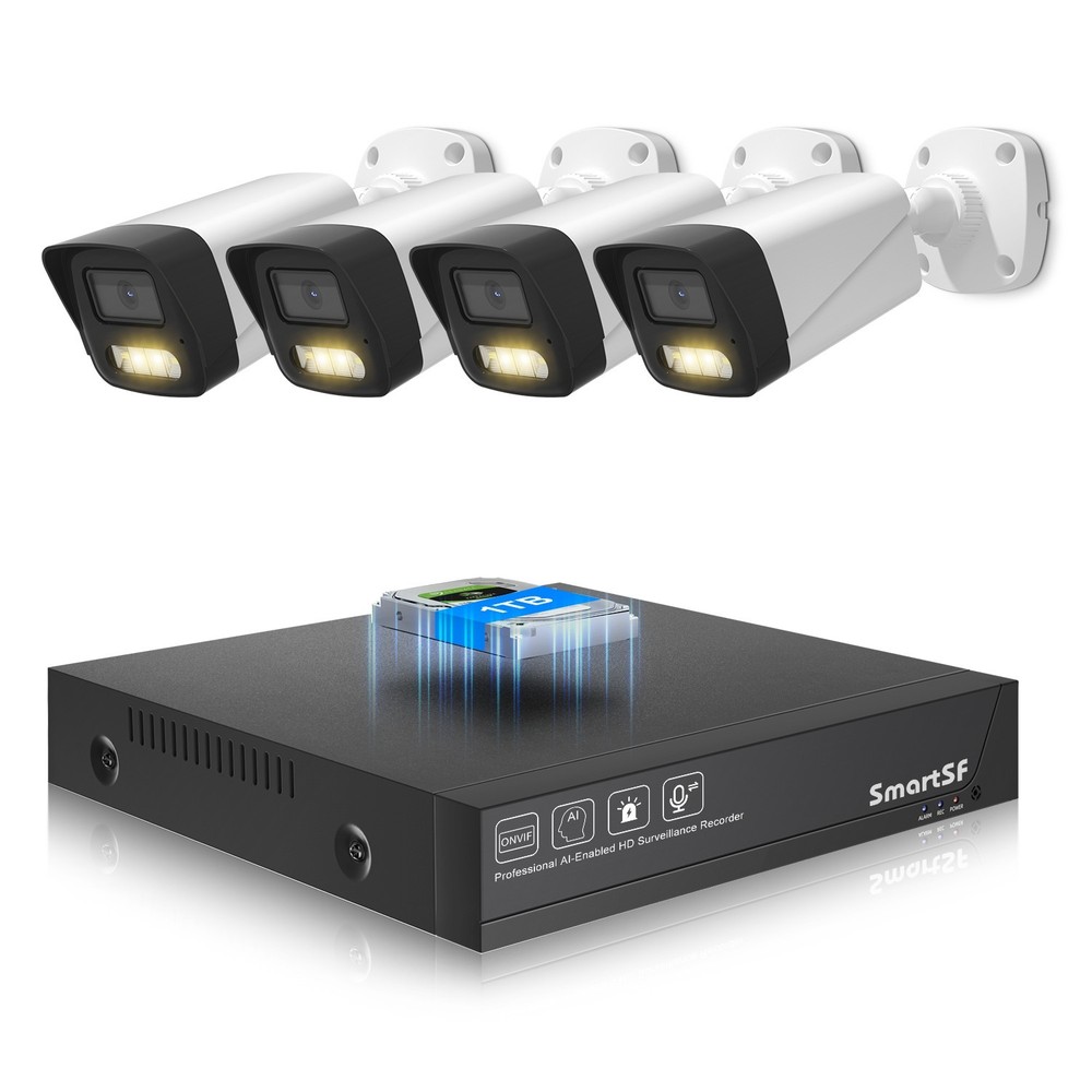 5MP NVR  Security Camera System 3MP PoE IP Camera Wired Night Vision 1TB HDD