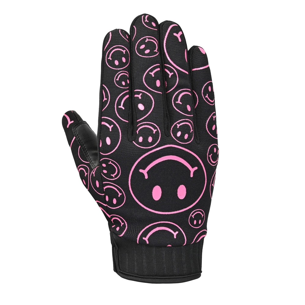 Cortech Standard Issue Happy Faces Womens Gloves Md Black/Pink