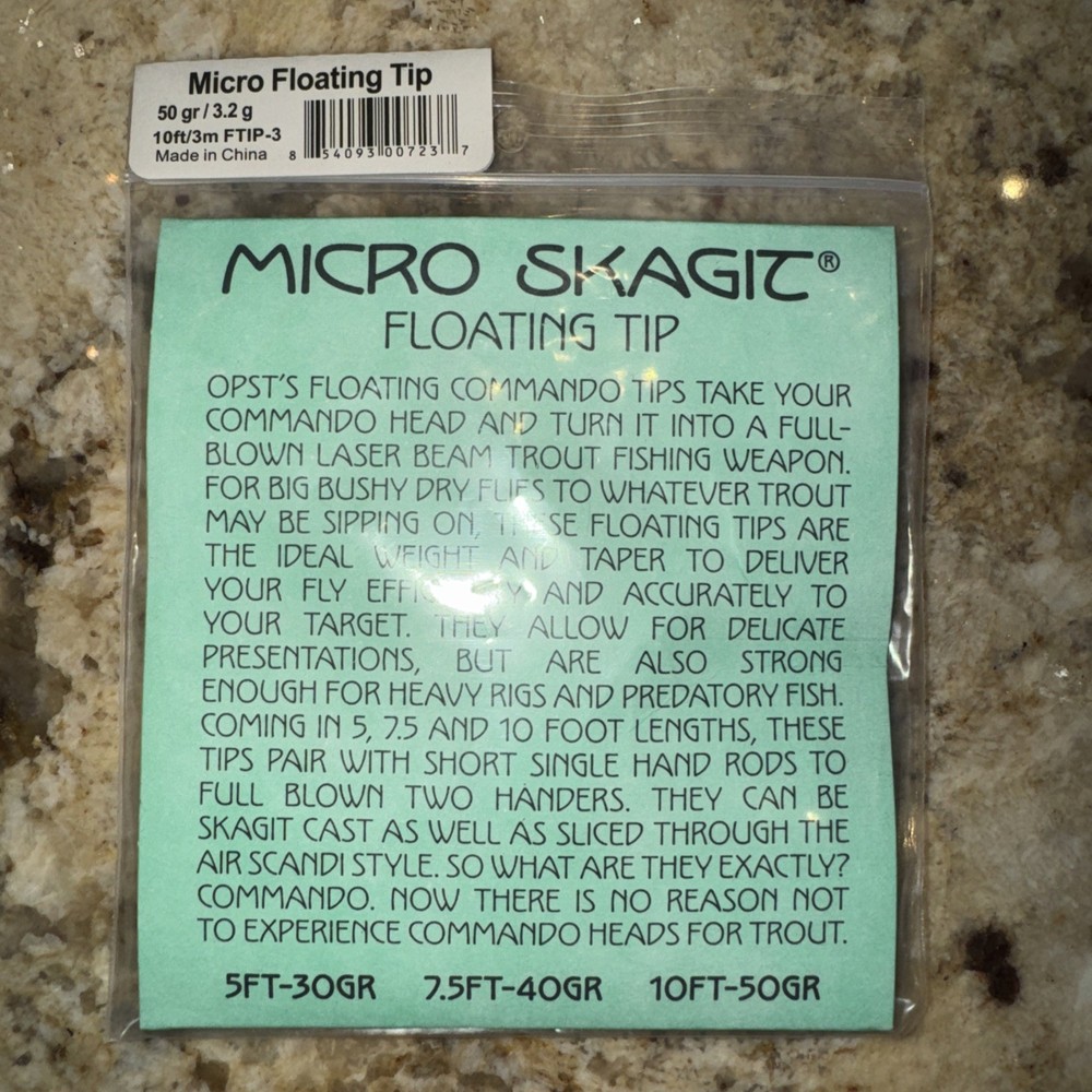 OPST Micro Skagit Commando Floating Tip - 10 Foot, 50 Grain - New
