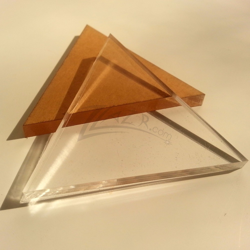 (100) 3"x1/4" THICK TRIANGLES Equilateral Clear Acrylic Shape Plexiglas Plastic