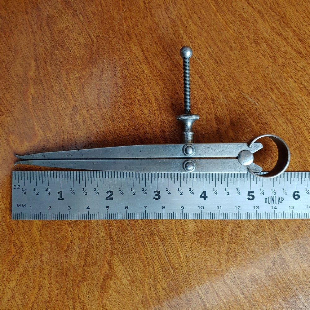 Vintage STARRETT 5" Inside Spring Caliper Yankee Flat Leg