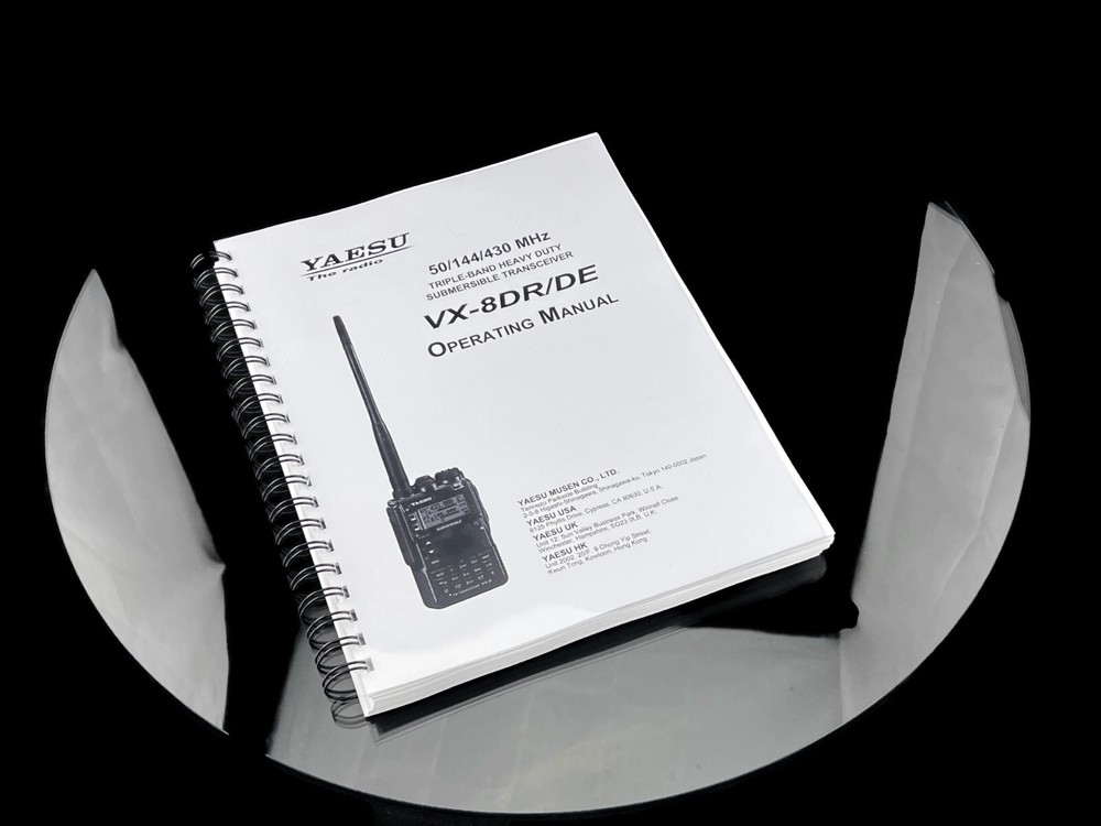 Yaesu VX-8DR DE Instruction Manual Operating Guide Coil Bound