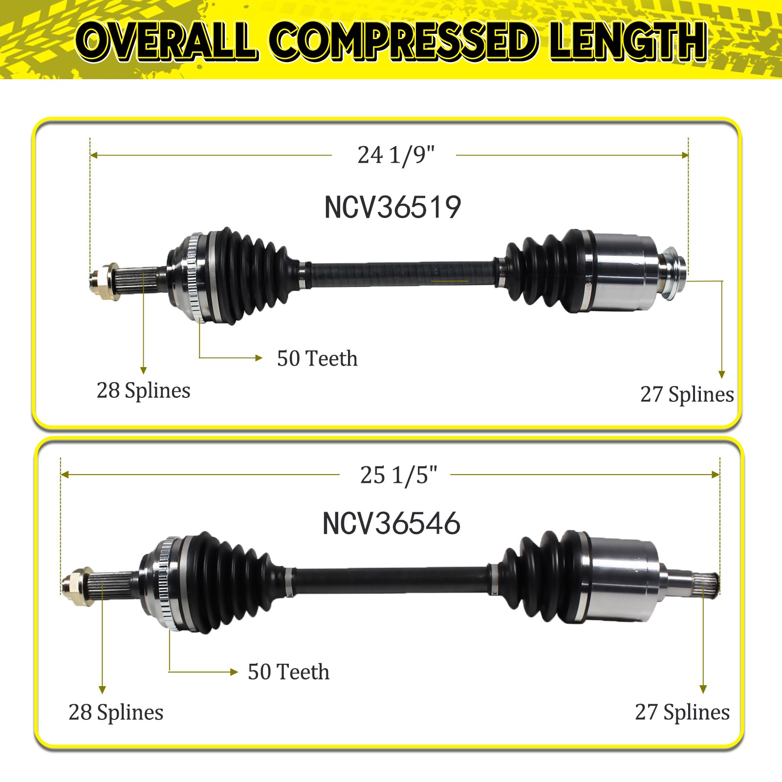 Pair Front CV Axle Shaft for 1997 1998 1999 2000 2001 Honda CR-V Auto Trans 2.0L