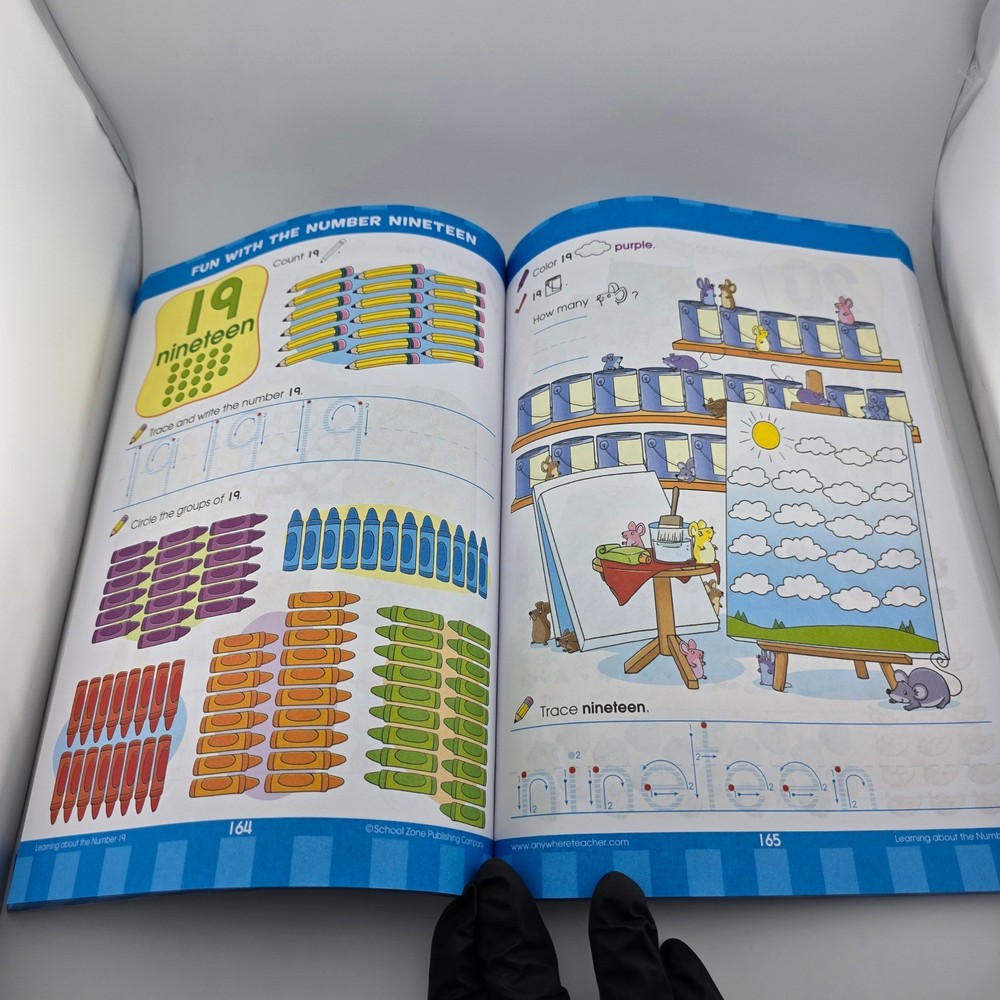School Zone Big Kindergarten & First Grade Scholar Workbook Bundle 2 Books