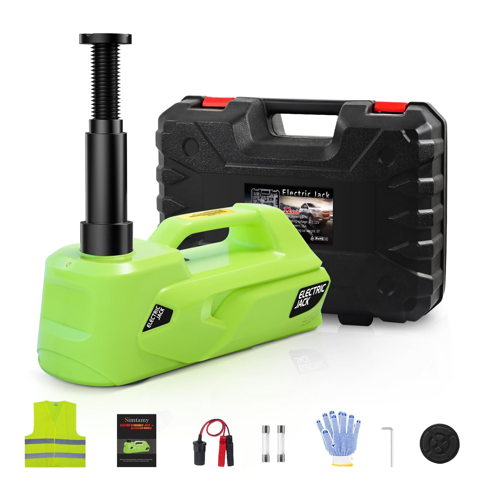 Gato Hidraulico Electrico 12V 5 Toneladas Elevador Hidráulico Para Carro Autos