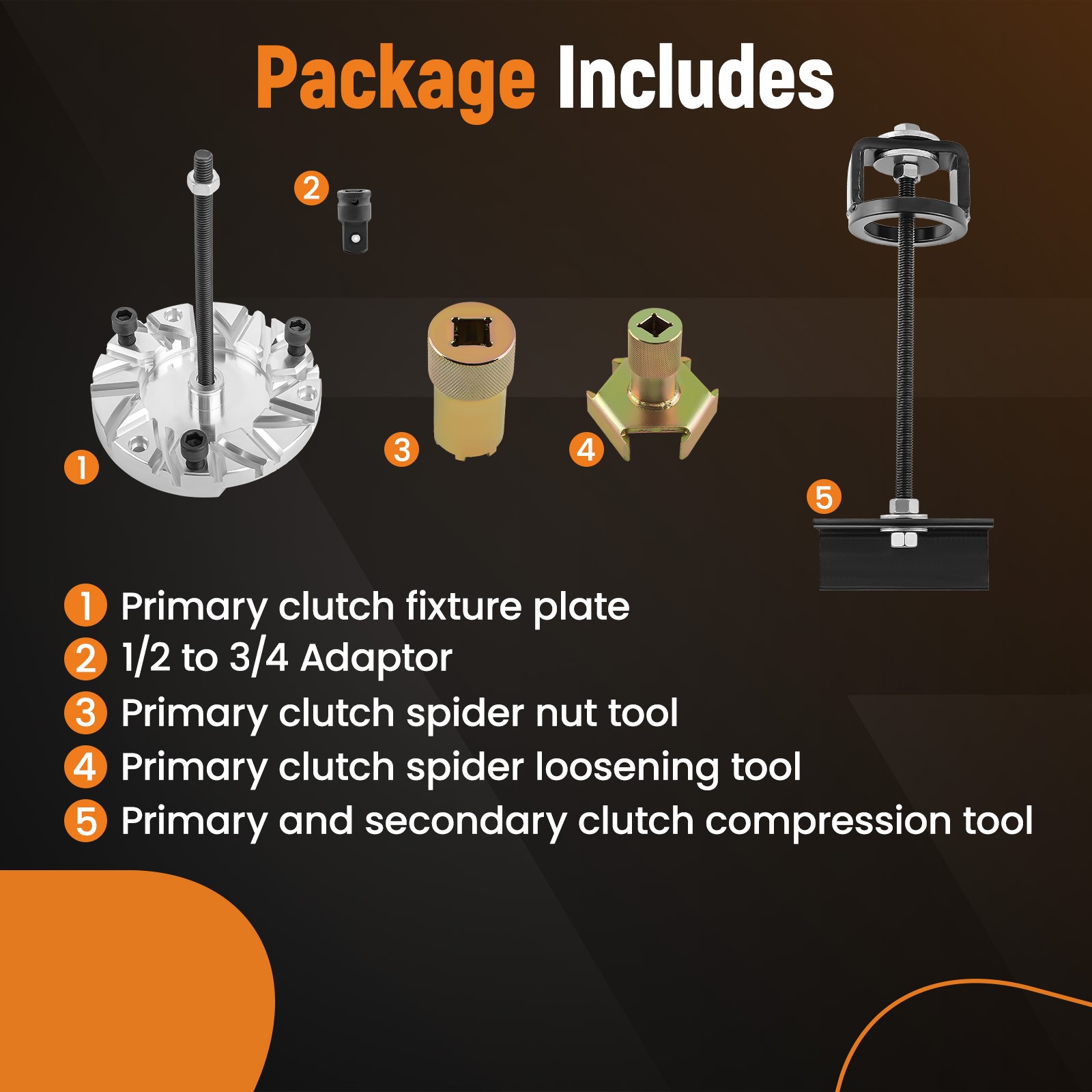 Complete Primary Clutch Secondary Service Tools Kit for Polaris P95 P85 RZR 1000