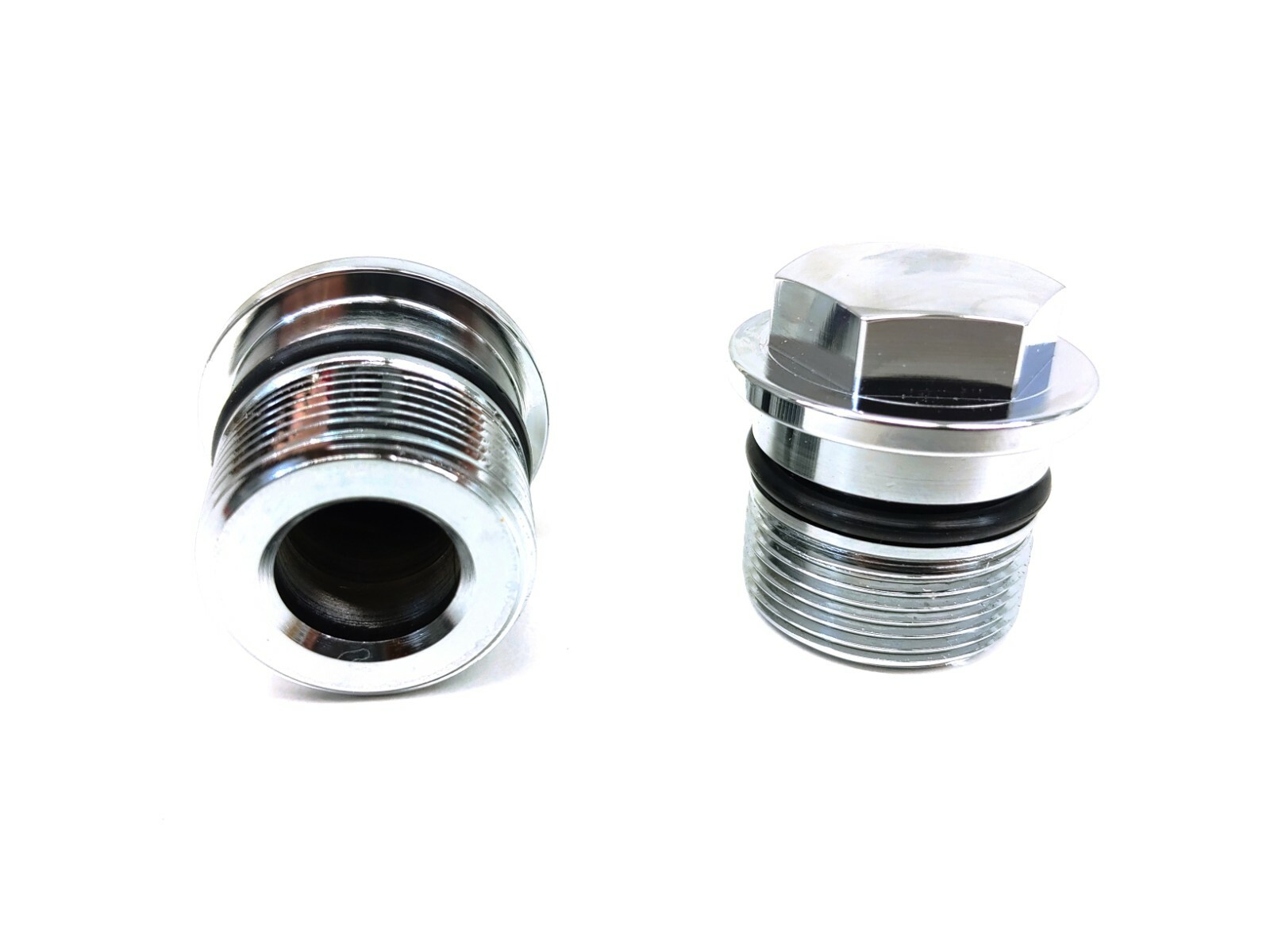 2x Chrome Fork Bolt Cap Set CB450 CB500 CB550 CB750 Honda (See List) #J210