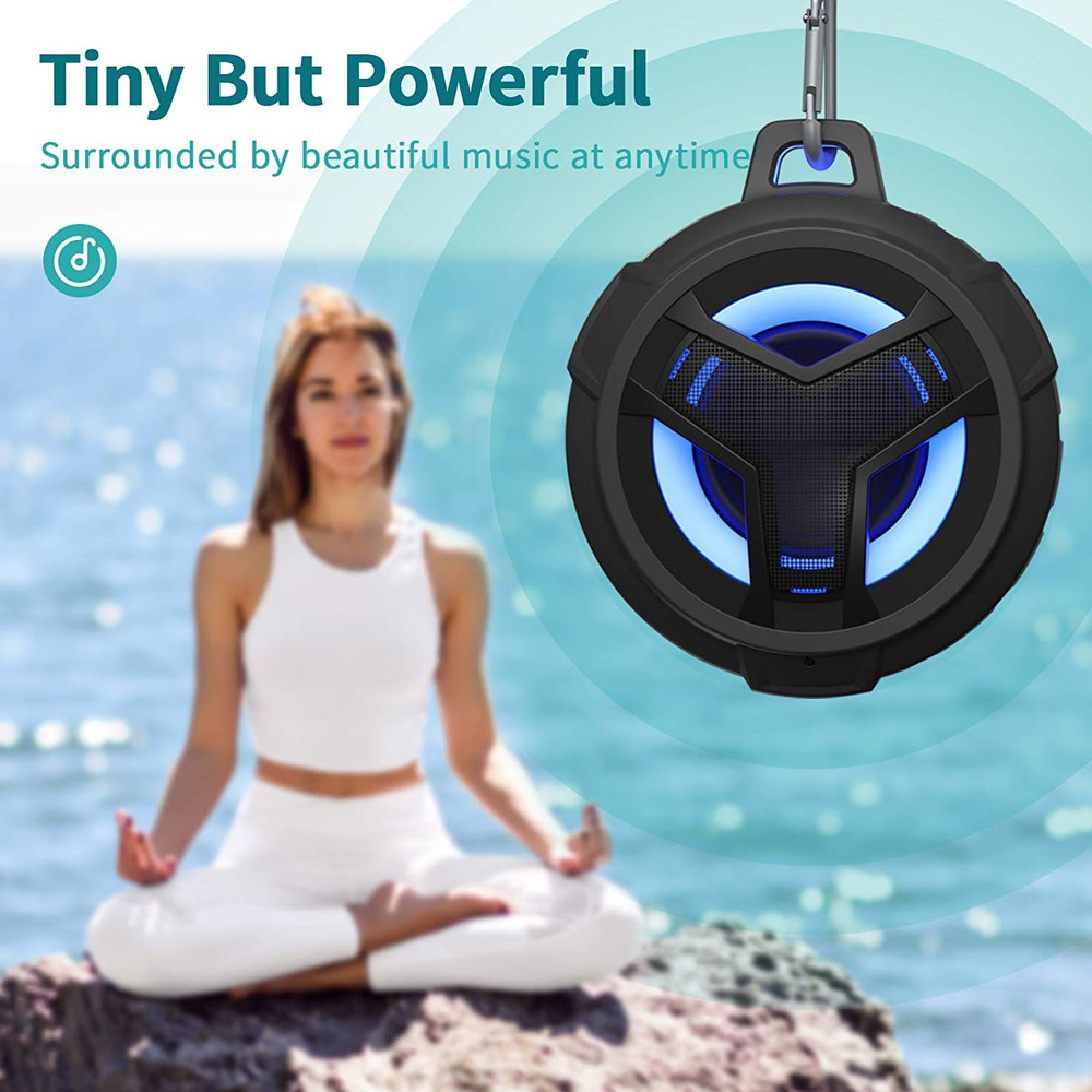 Bluetooth Shower Speaker Portable Bluetooth Speakers with LED Light