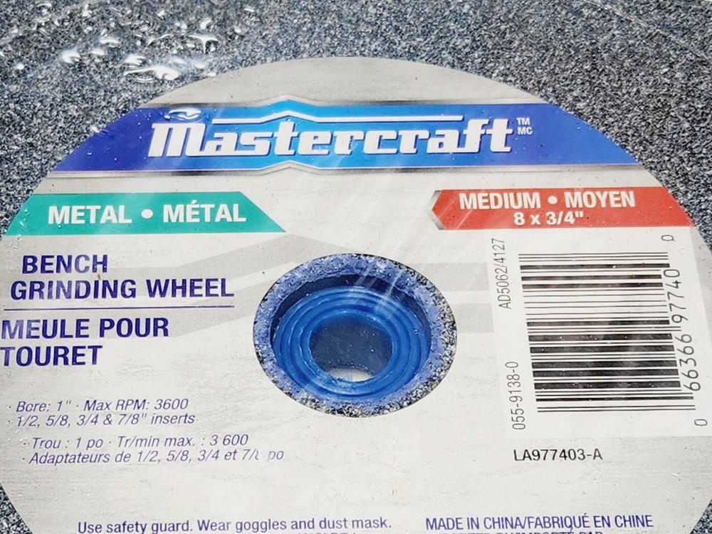 Mastercraft Bench Grinding Wheel 8x3/4"