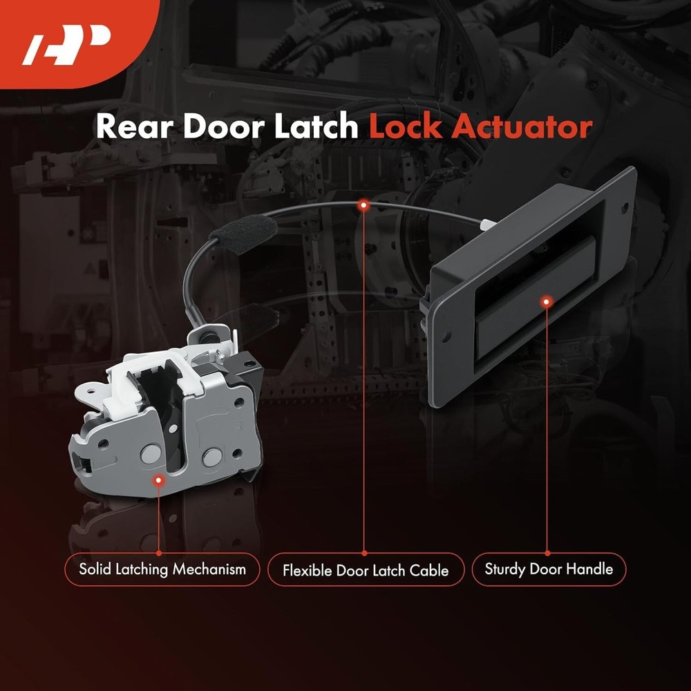 Rear Cargo Door Latch with Handle Compatible with Ford E-150 E-250 E-350