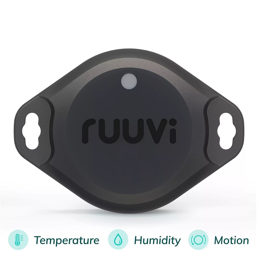 RuuviTag Pro Bluetooth Temp Humidity Pressure Sensor, EU Made, App Alerts