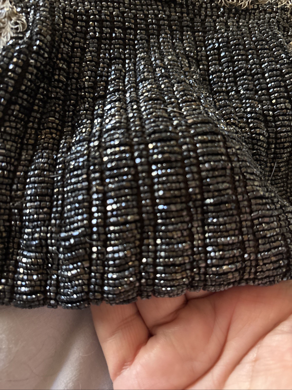 Vintage beaded evening bag (art deco From 1920s) Black