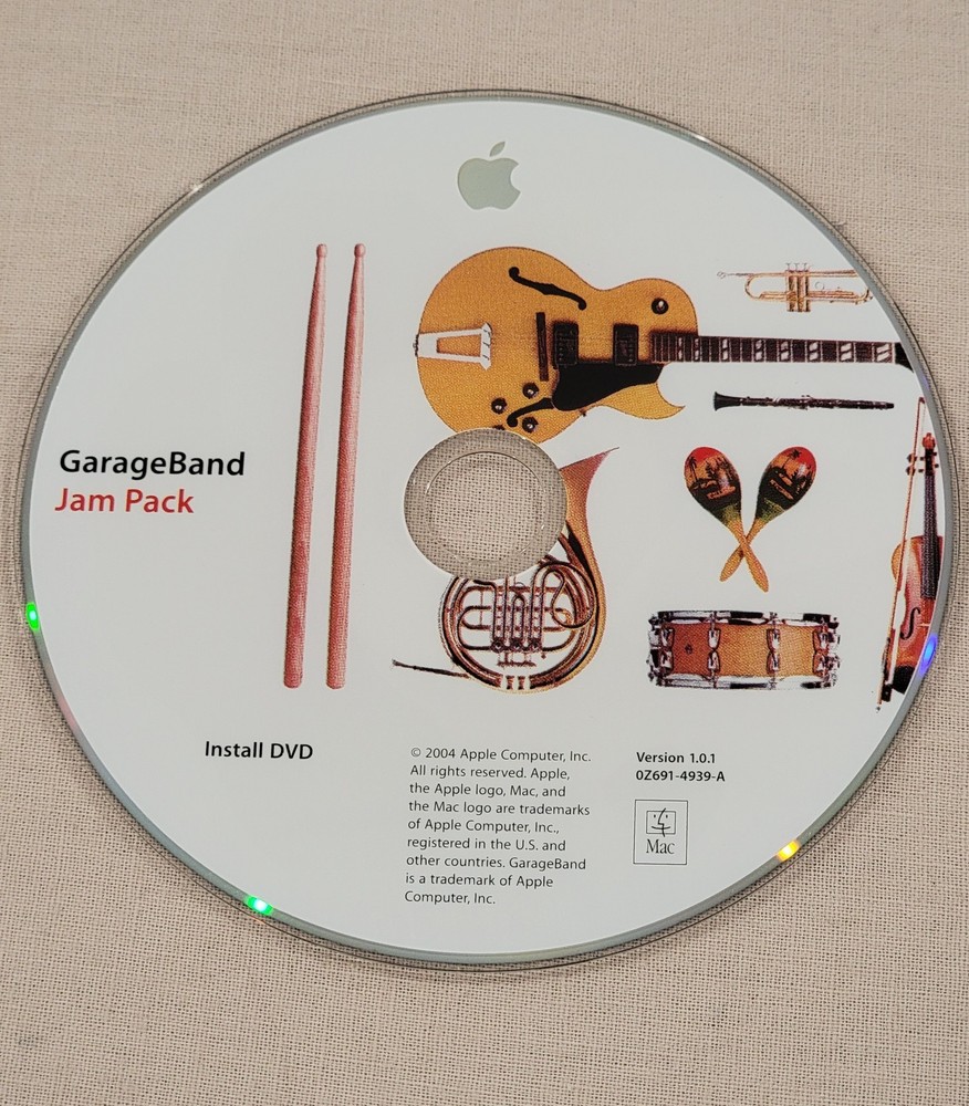 Apple GarageBand Jam Pack & Jam Pack 2 Remix Tools Install DVDs for Mac