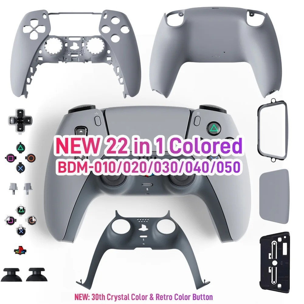 Grey PS5 Controller Shell Faceplate Limited Edition 30th Anniversary For SONY US