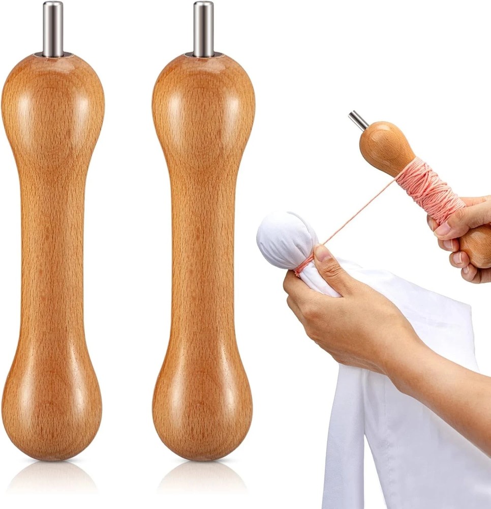 Thyle 2 Pcs Tie Dye Tool Wood Sinew Pulling Device DIY Stretching...