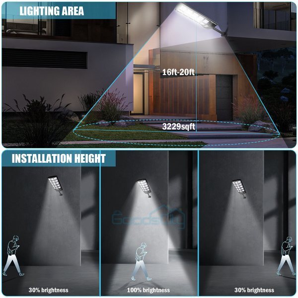 20000000LM Commercial LED Solar Street Light Outdoor Dusk to Dawn Road Area Lamp