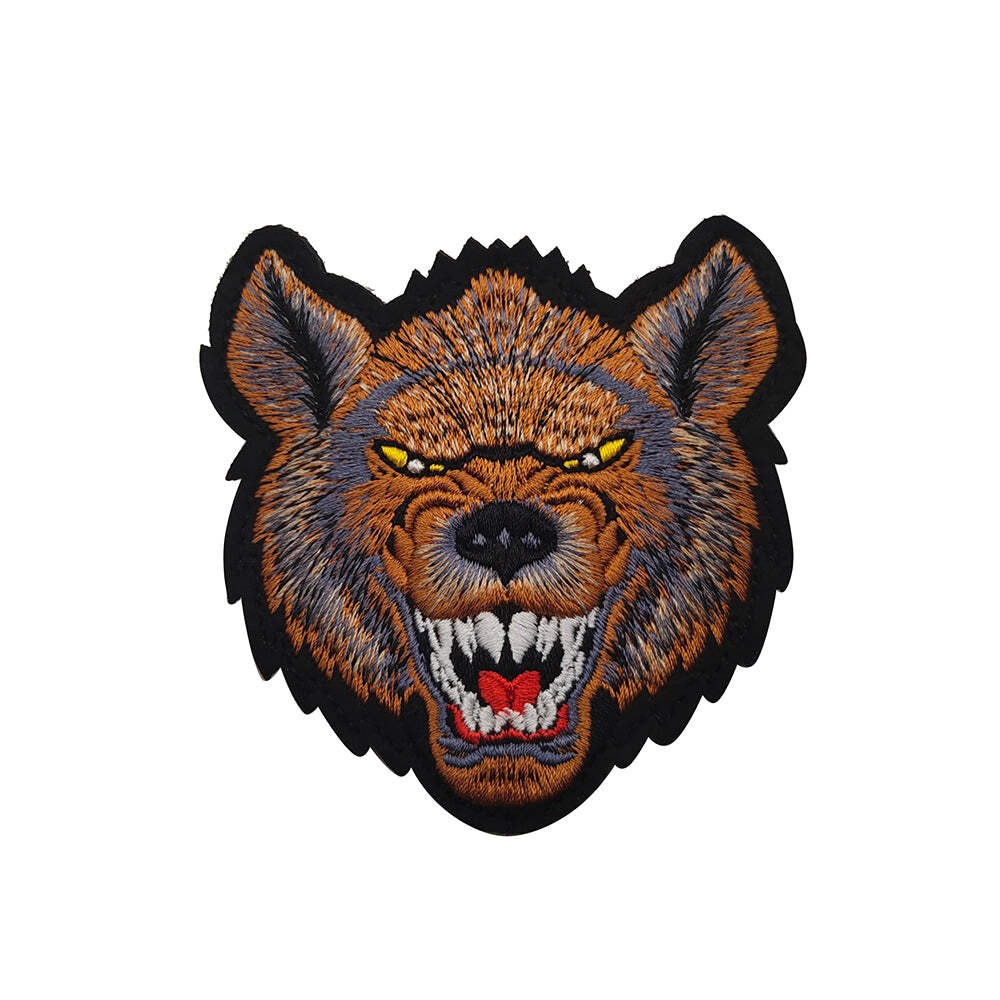 Large Bear Hiking Outdoors Embroidered Hook and Loop Tactical Morale Patch FREE