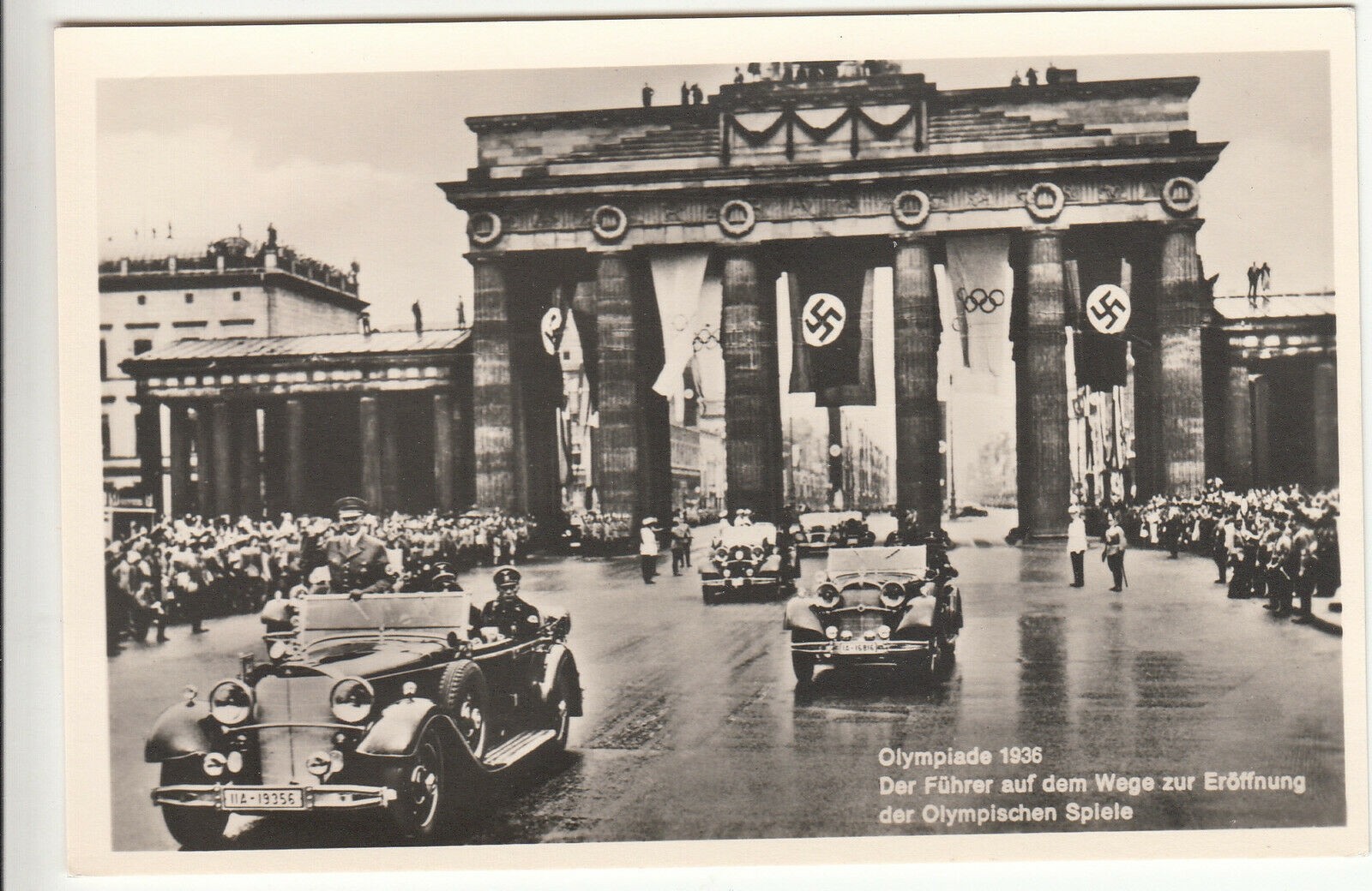 WWII German RPPC Real Photo Postcard General AH STAFF CAR Berlin 1936 Germany A